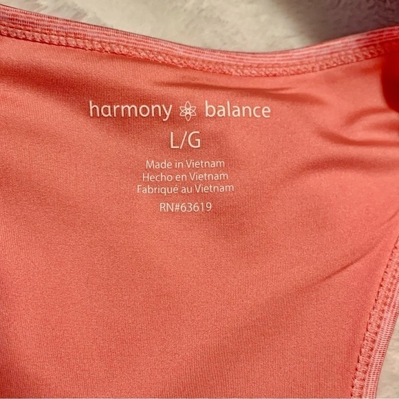 NWT Athletic Dress Large Harmony & Balance Coral Pink Racerback Stretch Slvlss - Picture 12 of 16